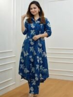 Women's Cotton Blend Kurta Set | Kurta Set | Kurti Set For Women | Festive Kurta Set For Women | Regular Fit Kurta Set For Women - Image 3